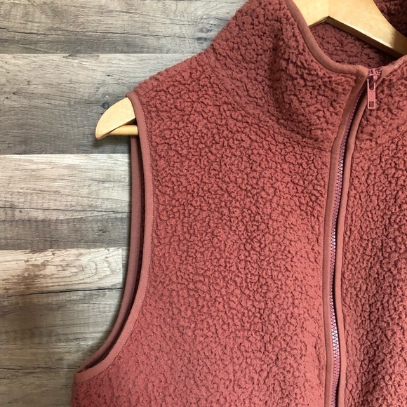 Vintage High Pile Cozy Fleece Zip Up Vest XL - Picture 3 of 7